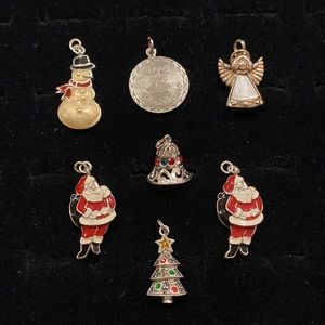 Sterling Enamel Christmas Charms
